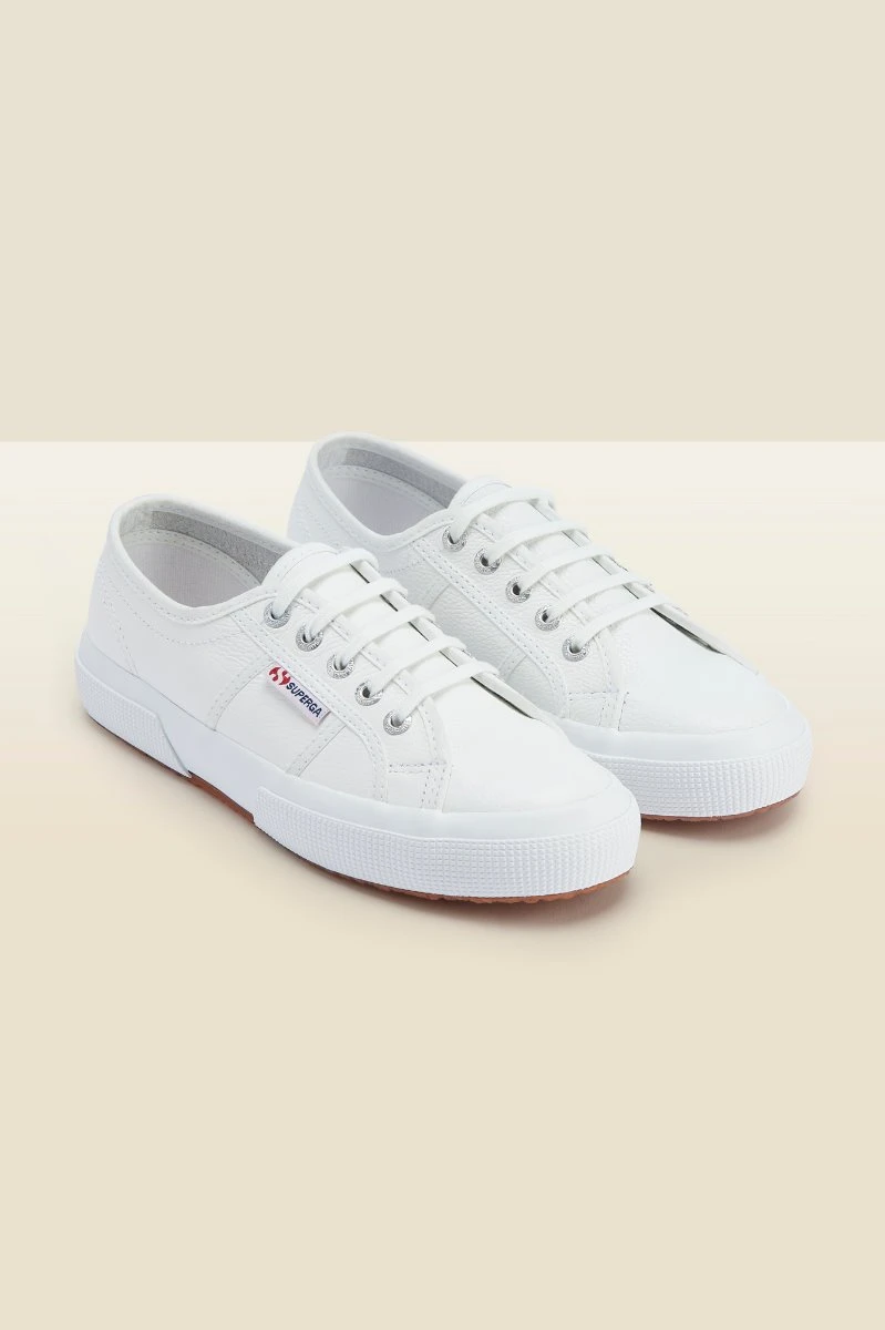 Superga 2750 Classic White Leather Trainers 3 Superga 2750 Classic White Leather Trainers