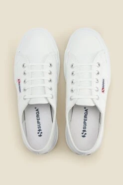 Superga 2750 Classic White Leather Trainers 9 Superga 2750 Classic White Leather Trainers -Sosandar Fashion Store s20xf021we0001 c