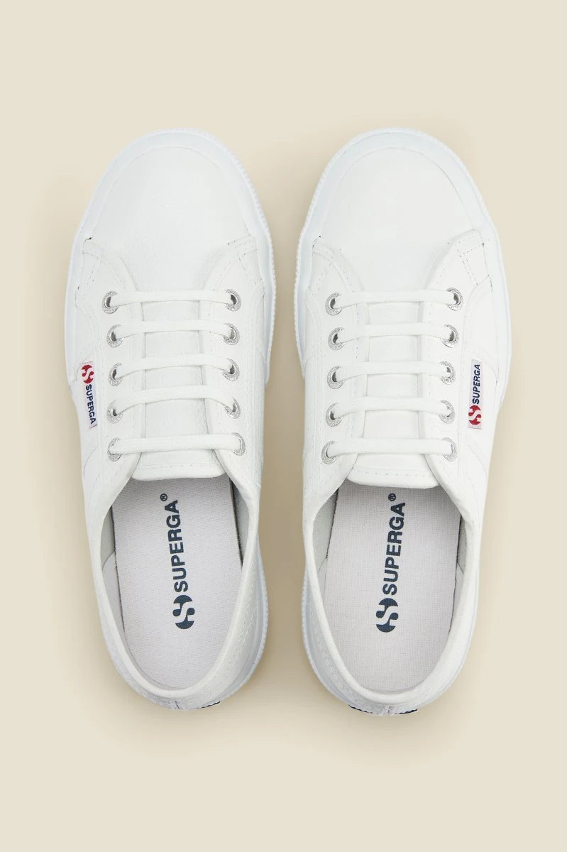 Superga 2750 Classic White Leather Trainers 5 Superga 2750 Classic White Leather Trainers - Image 3