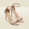 Nia Ecru Leather Barely There High Heel Sandal -Sosandar Fashion Store s21fe003nl0002 3
