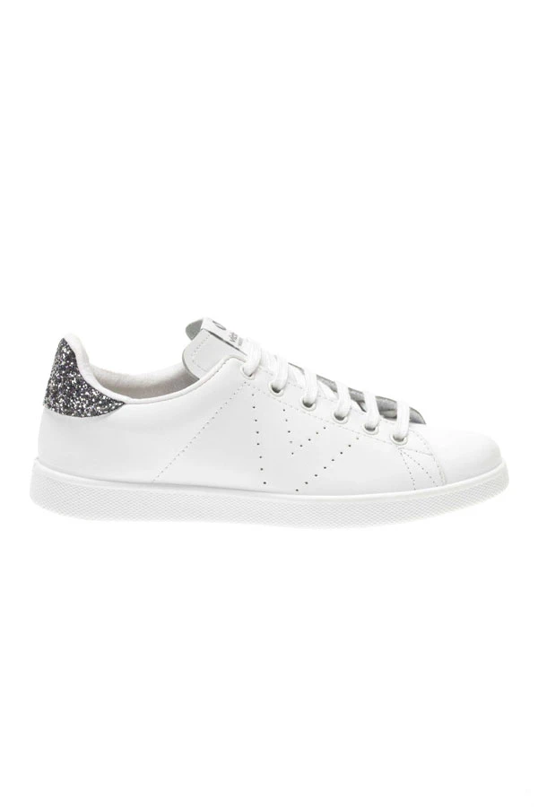 Victoria Cava Grey Glitter Back White Leather Trainers 4 Victoria Cava Grey Glitter Back White Leather Trainers - Image 2