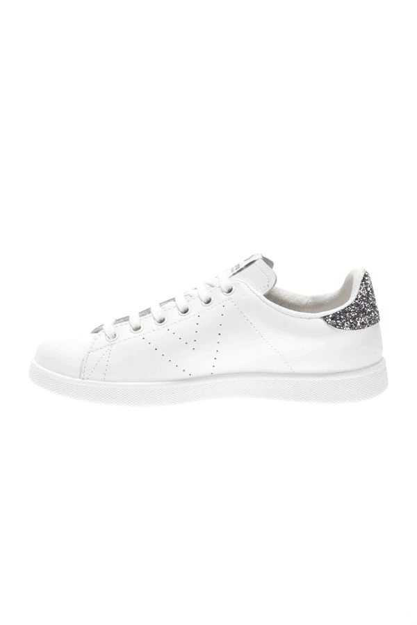 Victoria Cava Grey Glitter Back White Leather Trainers 5 Victoria Cava Grey Glitter Back White Leather Trainers - Image 3