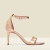 Nia Rose Gold Leather Barely There High Heel Sandal -Sosandar Fashion Store s22fw029rg0001 b