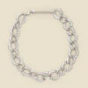 Silver Hammered Chunky Chain Necklace 1 Silver Hammered Chunky Chain Necklace -Sosandar Fashion Store s23ac033mc0005 a rc