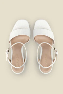 Arabella Ecru Croc Leather Platform With Block Heel 7 Arabella Ecru Croc Leather Platform With Block Heel -Sosandar Fashion Store s23fw015eu0001 c