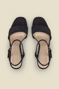 Arabella Black Suede Platform With Block Heel 7 Arabella Black Suede Platform With Block Heel -Sosandar Fashion Store s23fw016bk0001 c