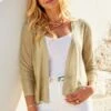 Champagne Gold Super Soft Fine Knit Ribbed Cardigan 1 Champagne Gold Super Soft Fine Knit Ribbed Cardigan -Sosandar Fashion Store s35 s20tk227mc ss19dm20we s21fw050we 016