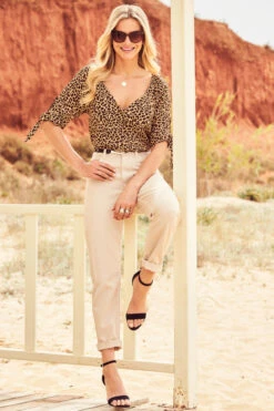 Ecru Girlfriend Jeans 14 Ecru Girlfriend Jeans -Sosandar Fashion Store s40 s20bd008eu s21tw091 039