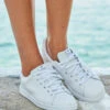 Victoria Cava White Glitter Back White Leather Trainers 2 Victoria Cava White Glitter Back White Leather Trainers -Sosandar Fashion Store s44 s20dj086gran s21fw051 0154