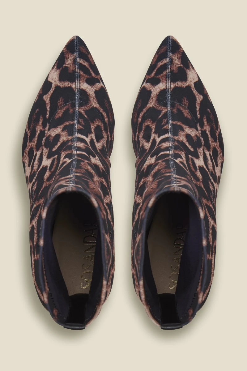 Ava Leopard Stretch Sock Boot 5 Ava Leopard Stretch Sock Boot - Image 3