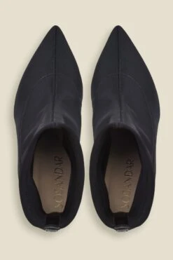Ava Black Stretch Sock Boot -Sosandar Fashion Store sosandar shoes 1908 32