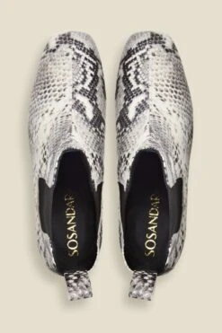 Antwerp Snake Leather Chelsea Boot 8 Antwerp Snake Leather Chelsea Boot -Sosandar Fashion Store sosandar shoes 1908 55