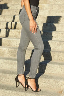 Grey Zip Detail Skinny Biker Jeans 12 Grey Zip Detail Skinny Biker Jeans -Sosandar Fashion Store web 13 a21ol005 a20bd002gy 159