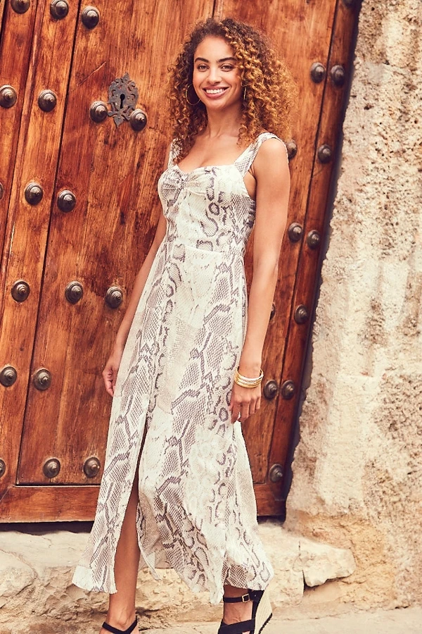 Coffee & Cream Animal Print Maxi Dress 4 Coffee & Cream Animal Print Maxi Dress - Image 2