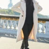 Cream Super Cosy Longline Borg Coat