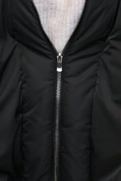 Black Longline Padded Coat With Removable Hood -Sosandar Fashion Store web 60 a21ow011 124