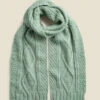 Kelly Mint Green Cable Knit Scarf -Sosandar Fashion Store web a21ac028gn a