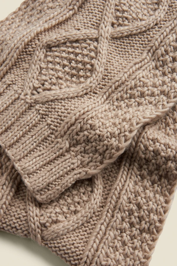Kelly Stone Cable Knit Scarf 5 Kelly Stone Cable Knit Scarf - Image 3