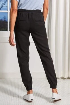 Black Luxe Silver Trim Woven Joggers 12 Black Luxe Silver Trim Woven Joggers -Sosandar Fashion Store web d1s8 s21bw003 ss19or01in a20tj033be 105