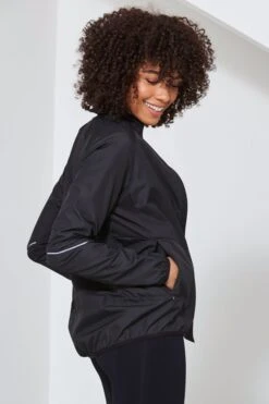Black Motivate Activewear Zip Jacket With Pockets -Sosandar Fashion Store web d2s5 s21aw045 s21aw050 s21aw024 116