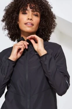 Black Motivate Activewear Zip Jacket With Pockets -Sosandar Fashion Store web d2s5 s21aw045 s21aw050 s21aw024 168