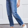 Mid Blue Relaxed Fit Boyfriend Jeans 1 Mid Blue Relaxed Fit Boyfriend Jeans -Sosandar Fashion Store web s17 s21bd017 s21fw010we 034