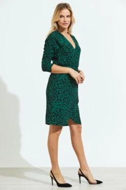 Green Leopard Print Faux Wrap Dress -Sosandar Fashion Store web shot 14 a20dw183mi0001 051