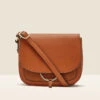 Tan Faux Leather Hoop Clasp Cross Body Bag -Sosandar Fashion Store web sosandar hoopcrossbodybag tan a