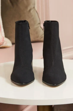 Black Metallic Heel Sock Boot 15 Black Metallic Heel Sock Boot -Sosandar Fashion Store web still life 018