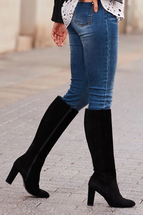 Blake Black Suede Knee High Boot 3 Blake Black Suede Knee High Boot