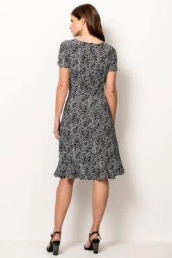 Black & White Animal Print Shift Dress 21 Black & White Animal Print Shift Dress -Sosandar Fashion Store web 01042029 sosander 567