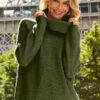 Khaki Green Roll Neck Super Soft Knitted Jumper 2 Khaki Green Roll Neck Super Soft Knitted Jumper -Sosandar Fashion Store web 04 s20ow009nl s21tk375nl a20bd002be 024 green rt