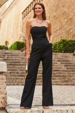 Black Premium Bandeau Wide Leg Jumpsuit With Pockets 15 Black Premium Bandeau Wide Leg Jumpsuit With Pockets -Sosandar Fashion Store web 06 a22jw005bk0001 176
