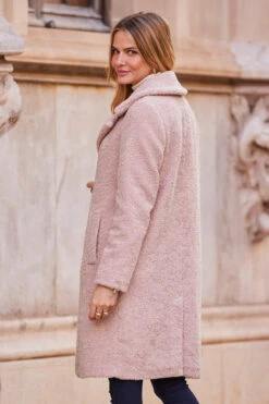 Soft Pink Super Cosy Borg Coat -Sosandar Fashion Store web 07 s23ow021pk0020 171rt