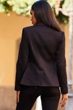 Black Zip Front Blazer 14 Black Zip Front Blazer -Sosandar Fashion Store web 104 a22ow031bk0001 265
