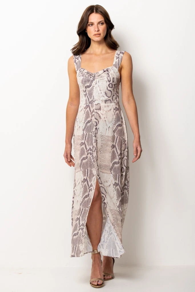 Coffee & Cream Animal Print Maxi Dress 9 Coffee & Cream Animal Print Maxi Dress - Image 7