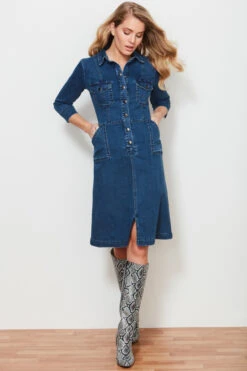 Snake Print Leather Knee High Boot -Sosandar Fashion Store web 18 12 06 sosandar ecom shot006 0266 1