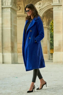 Cobalt Blue Super Cosy Longline Borg Coat 10 Cobalt Blue Super Cosy Longline Borg Coat -Sosandar Fashion Store web 1 a21ow001bn a20bd020bk 043 cobalt rt