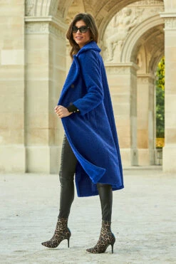Cobalt Blue Super Cosy Longline Borg Coat 9 Cobalt Blue Super Cosy Longline Borg Coat -Sosandar Fashion Store web 1 a21ow001bn a20bd020bk 150 cobalt rt
