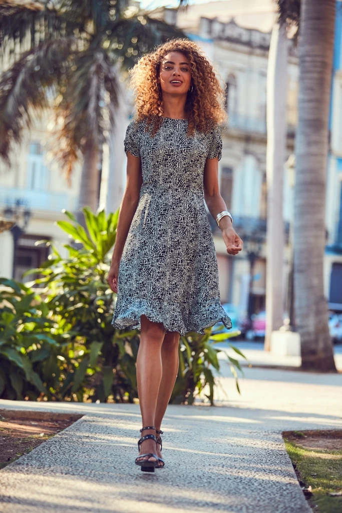 Black & White Animal Print Shift Dress 4 Black & White Animal Print Shift Dress - Image 2