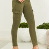 Khaki Green Zip Detail Cargo Skinny Jeans 2 Khaki Green Zip Detail Cargo Skinny Jeans -Sosandar Fashion Store web 210302 sosandar hatfield 2 s21dt009be0010 059