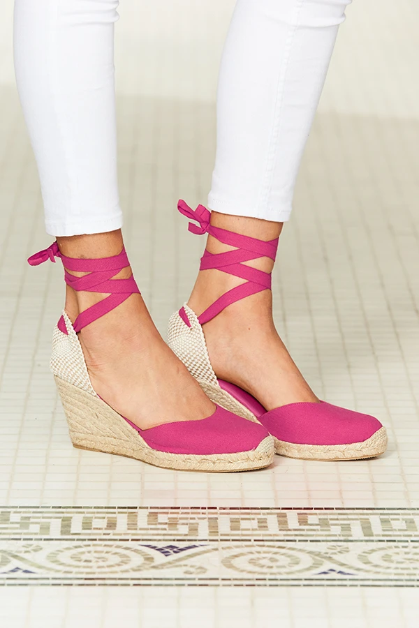 Perla Hot Pink Valenciana Wedge Espadrille 5 Perla Hot Pink Valenciana Wedge Espadrille - Image 3