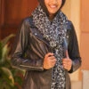 Black & Grey Animal Print Scarf