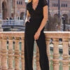 Black Lace Detail Cap Sleeve Jumpsuit -Sosandar Fashion Store web 2303 06 s22jj026bk0001 06 0265