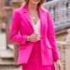 Hot Pink Relaxed Longline Blazer
