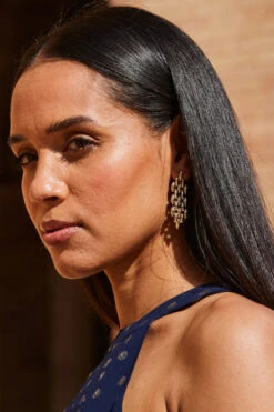 Gold Flat Chain Link Earrings