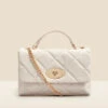 Ivory Faux Leather Quilted Clasp Detail Cross Body Bag 1 Ivory Faux Leather Quilted Clasp Detail Cross Body Bag -Sosandar Fashion Store web 2303 box a22ac006eu0001 a