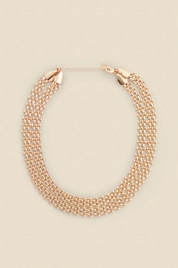 Gold Flat Chain Link Necklace 3 Gold Flat Chain Link Necklace
