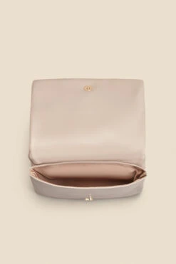 Taupe Quilted Cross Body Bag -Sosandar Fashion Store web 2303 box s23ac042bn0003 d