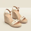 Carina Ivory Leather Snaffle Trim Wedge Espadrille 1 Carina Ivory Leather Snaffle Trim Wedge Espadrille -Sosandar Fashion Store web 2303 box s23fw013ivan01 b